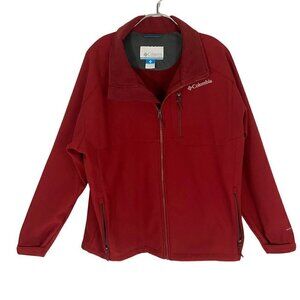 Columbia Omni-Shield Waterproof Winter / Rain Jacket Size XL Rust Red Full Zip